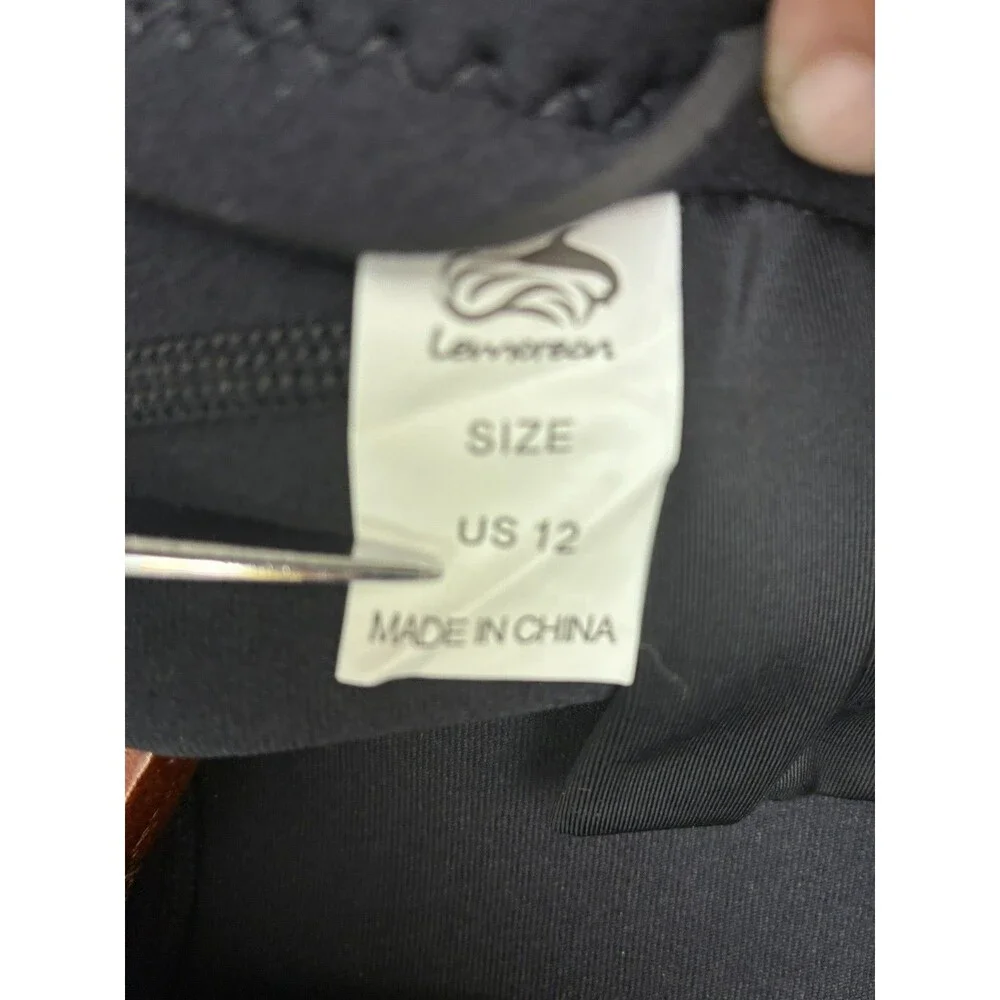Lemorecn Full Wetsuit US 12 Black Long Sleeve Back Zip Neoprene Diving Surf